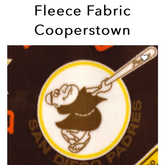 San Diego PADRES 60” Fleece Fabric by the 1/2 yard RARE & Discontinued. New - Picture 1 of 3